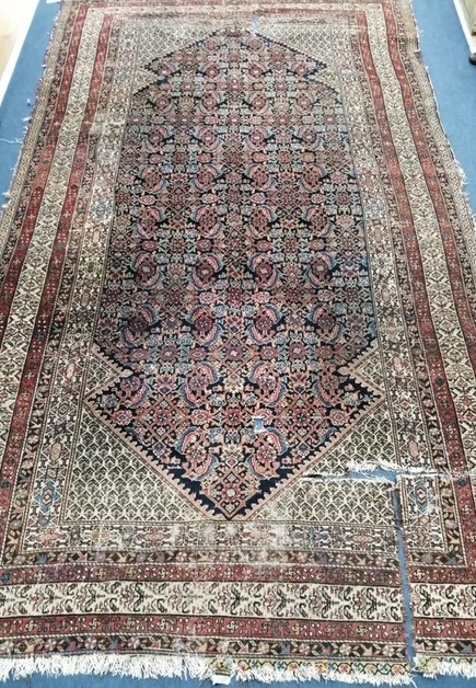 A Shirvan blue ground carpet (a.f.) 294 x 168cm